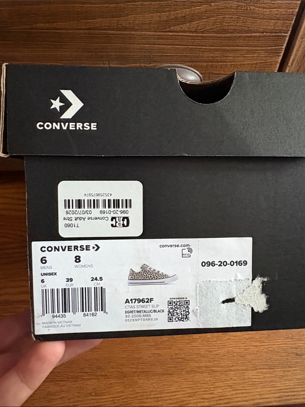 Converse Low Top Sneakers - Leopard Print Black White &Gold - Picture 7 of 7